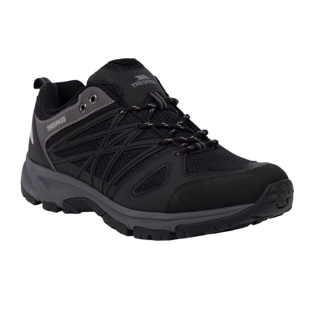 Trespass Mens Fisk Sneakers / Black/Black